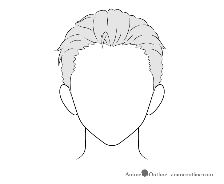 How to Draw Anime Male Hair Step by Step - AnimeOutline