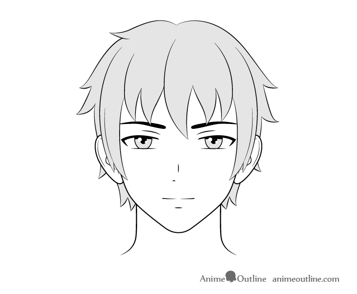 Featured image of post How To Draw Anime Step By Step Boy Outline a shape for the head of the anime boy