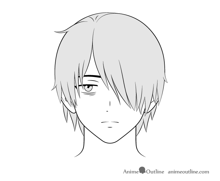 Draw Male Face ANIME  4 Steps  Instructables