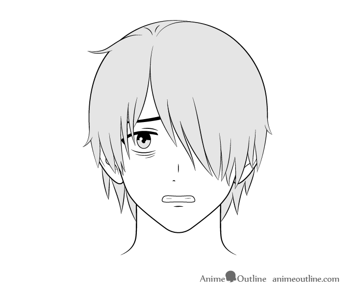 How to Draw a Manga Boy with Spiky Hair (3/4 View)