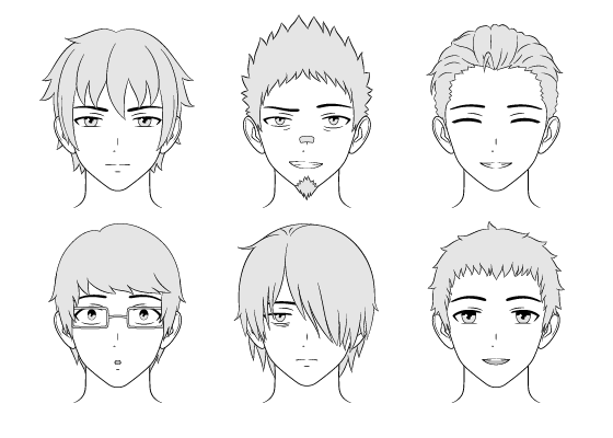 50 Male Hairstyles - Revamped by OrangeNuke on deviantART | Anime boy hair,  Manga hair, Anime hairstyles male