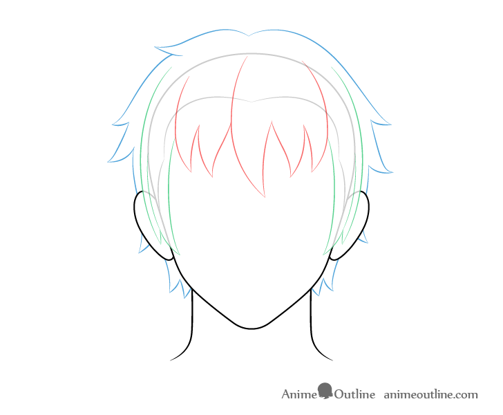 Anime Male Hairstyles, Anime Drawing, Male Drawing, Anime Sketch PNG  Transparent Clipart Image and PSD File for Free Download