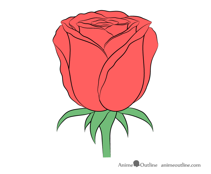 Discover more than 85 rose sketch color latest - in.eteachers