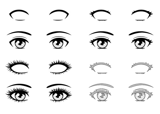 Anime eyelashes