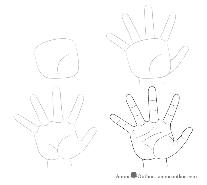 How To Draw Hand Poses Step By Step Animeoutline