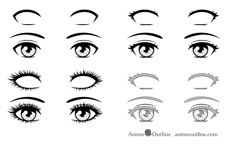 Different Style Male Anime & Manga Eyes Drawing Guide - AnimeOutline