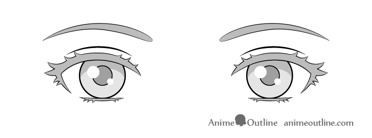 Anime light eyes drawing