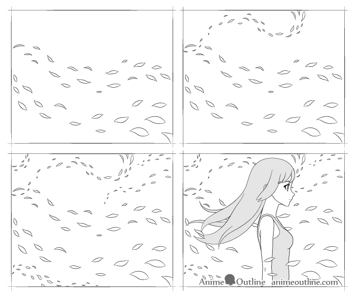 anime wind drawing step by step