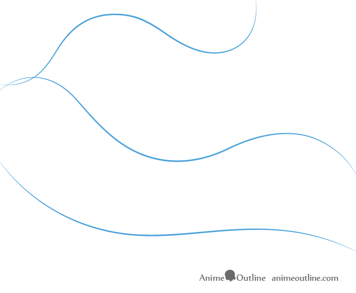 Anime wind flow lines middle
