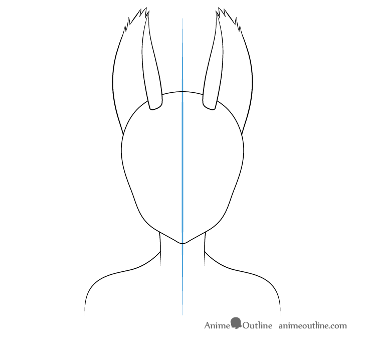 Anime wolf girl ears drawing