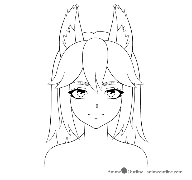 how to draw a anime wolf