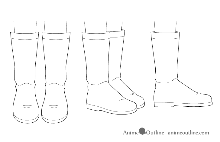 How to Draw Anime Shoes Step by Step - AnimeOutline