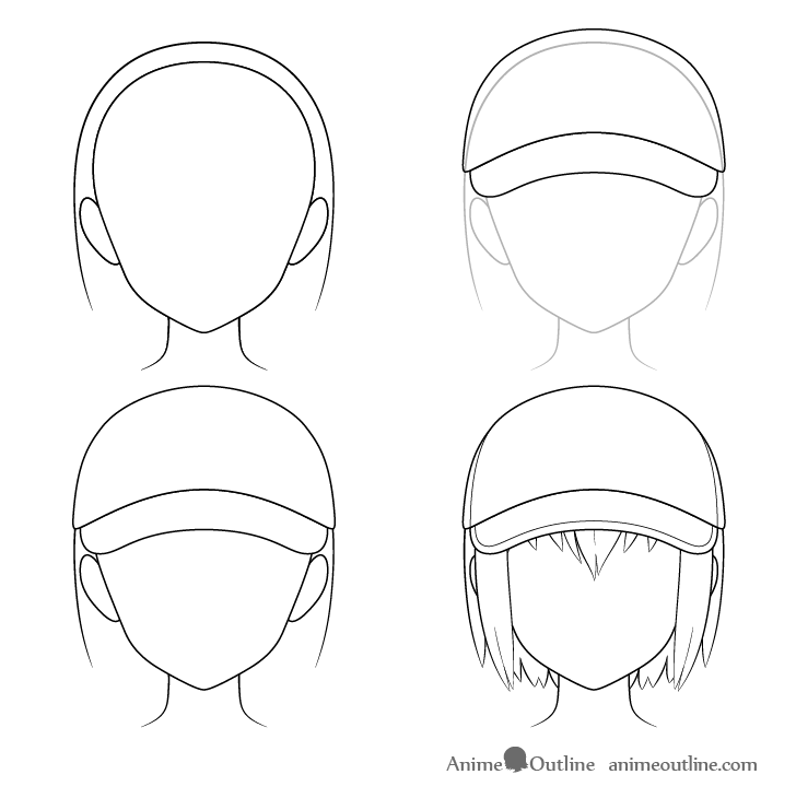 How to Draw Anime Hats & Head Ware - AnimeOutline