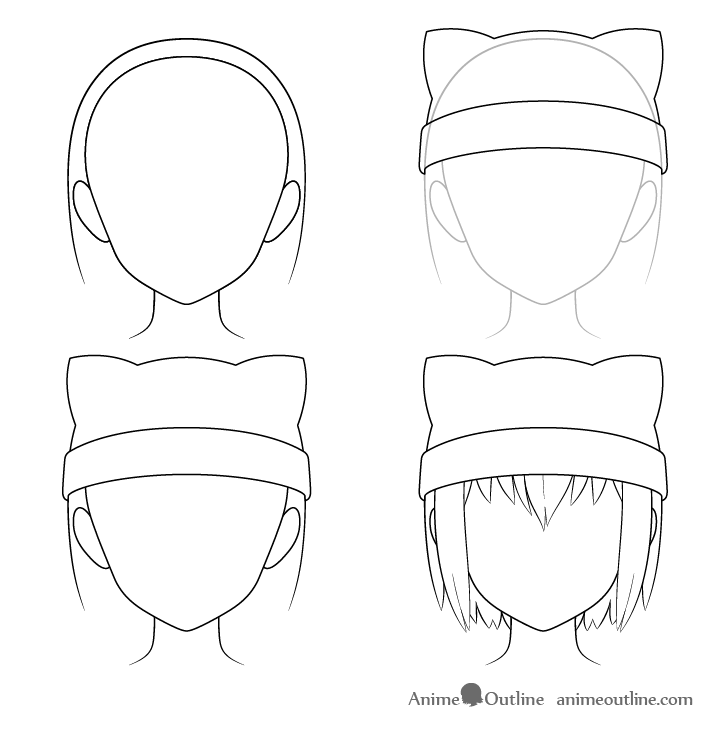 How to Draw Anime Hats & Head Ware - AnimeOutline