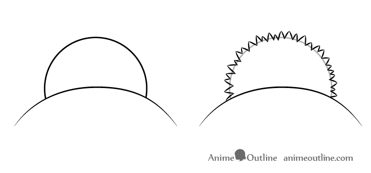 Anime hat pom pom drawing