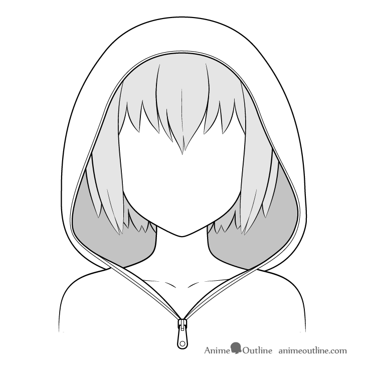 hoodie anime drawing