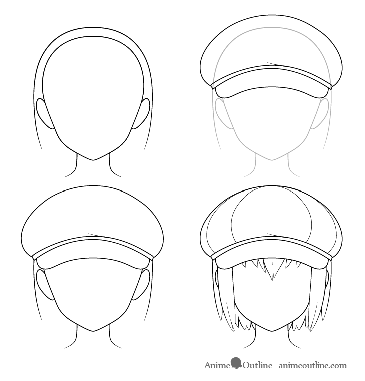 How To Draw Anime Hats Head Ware Animeoutline