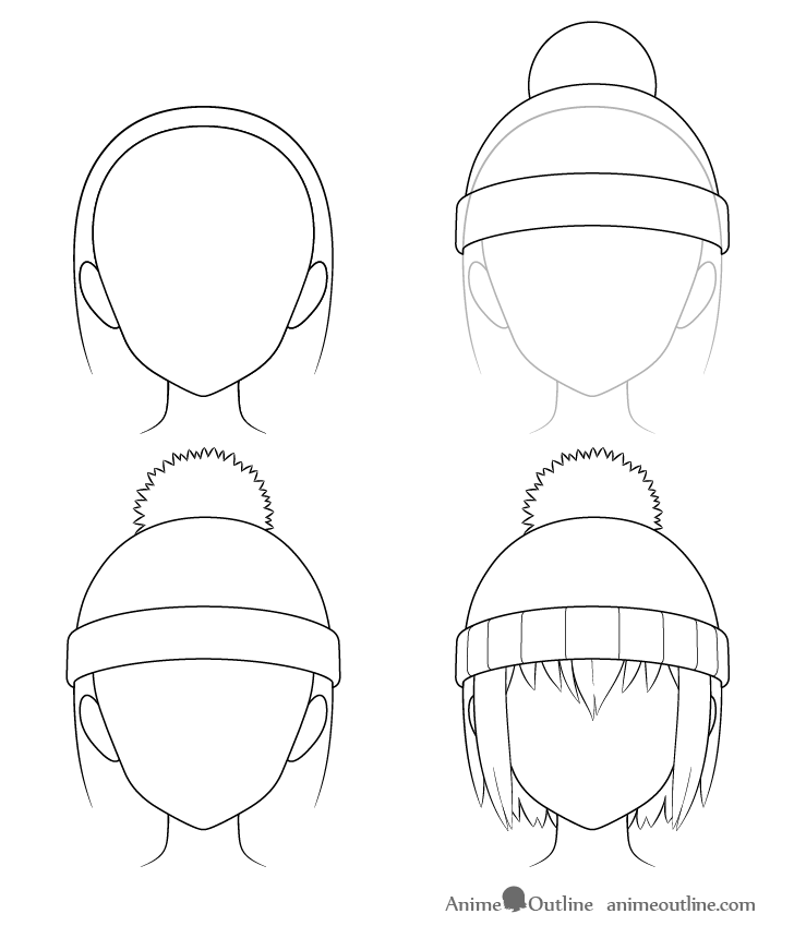 How To Draw Anime Hats Head Ware Animeoutline