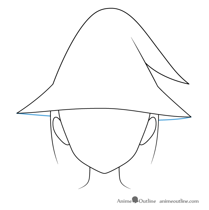 Anime wizard hat bottom drawing