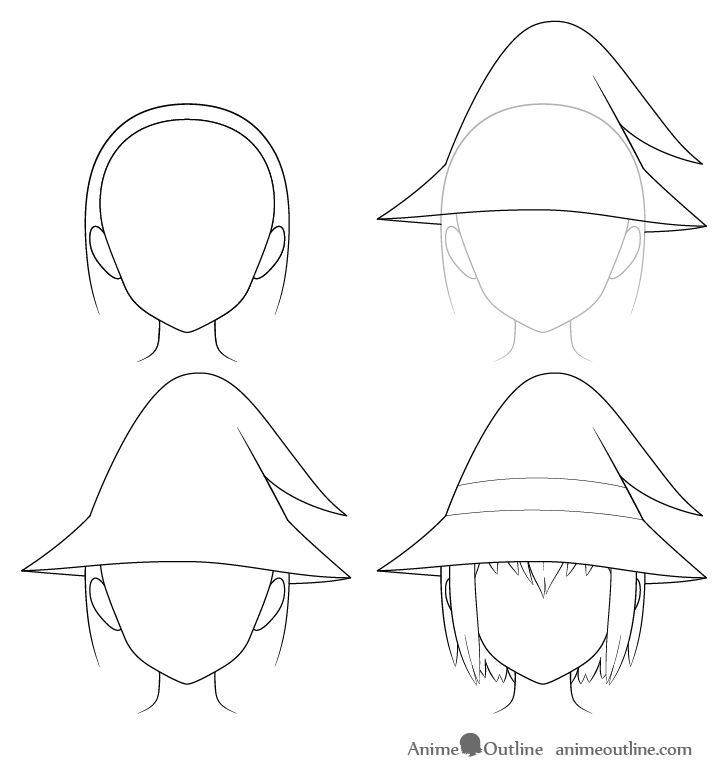 How to Draw Anime Hats & Head Ware - AnimeOutline