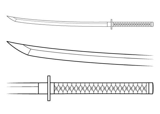 Anime katana drawing