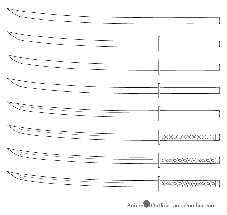 Anime katana drawing