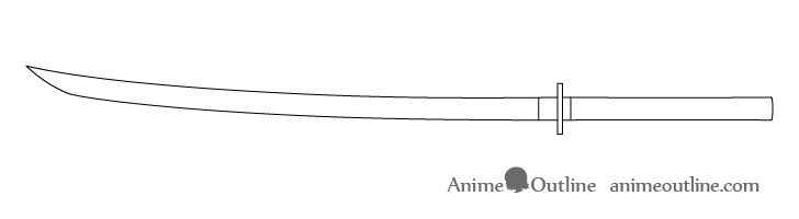 Katana blade collar drawing