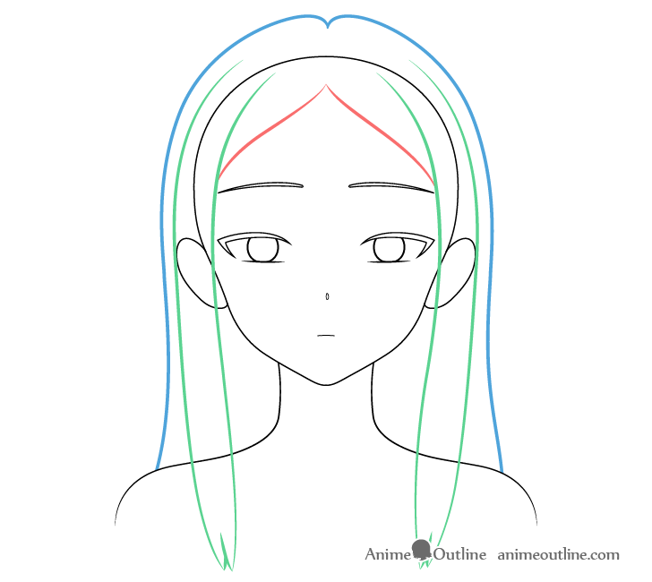 how to draw anime girl easy step-by-step 