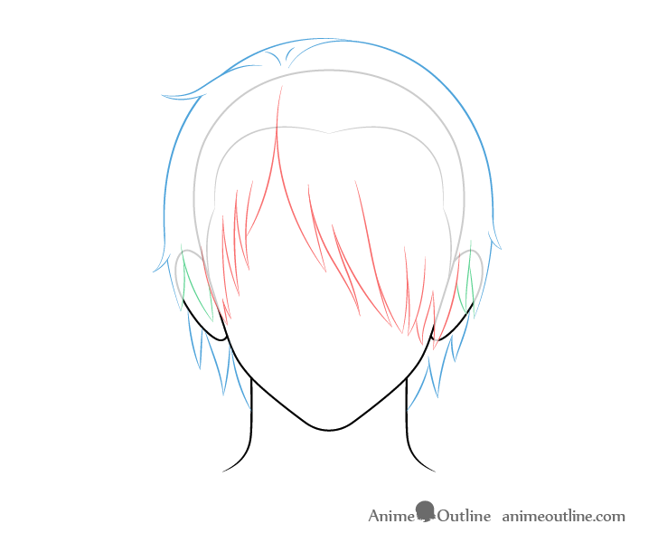 How to Draw Anime Male Hair Step by Step - AnimeOutline