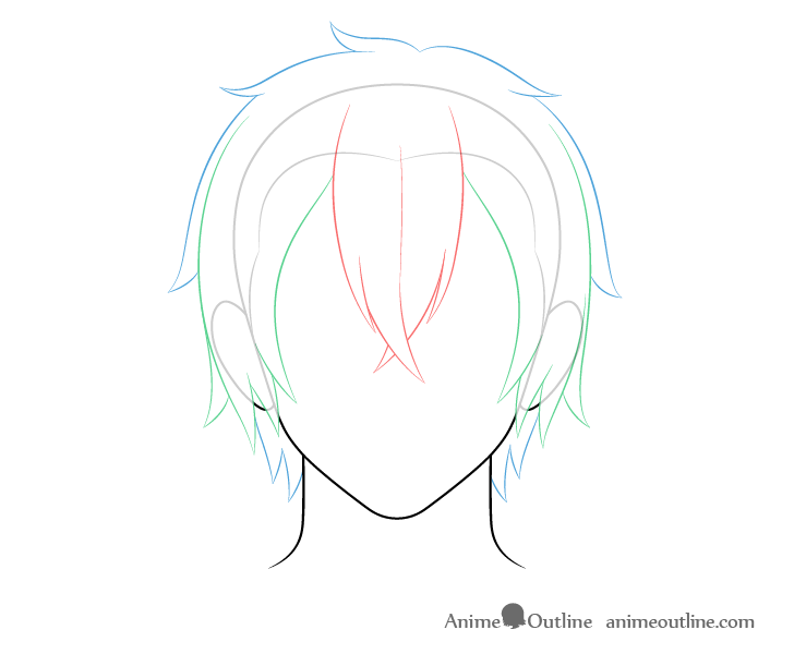 How To Draw Anime Boy Hair - Drawing Realistic Anime Hair