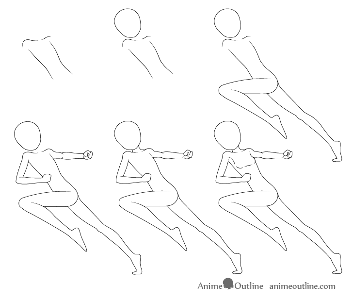 Anime Base Fighting Poses