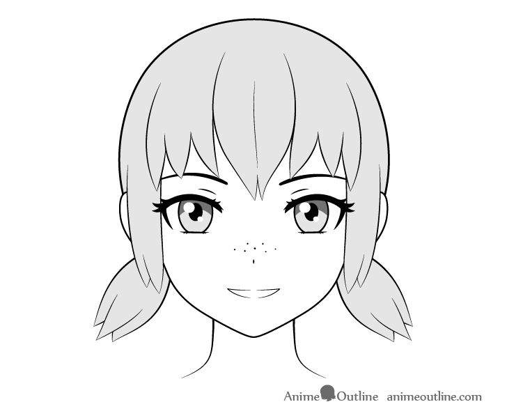 Anime freckles on nose drawing