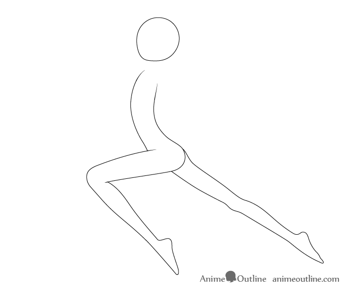 Anime saltando pose piernas dibujo