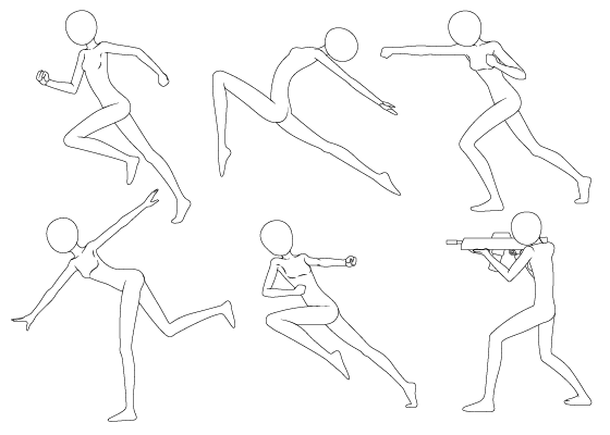 Featured image of post Female Anime Jumping Poses Each pose was made in separate layer