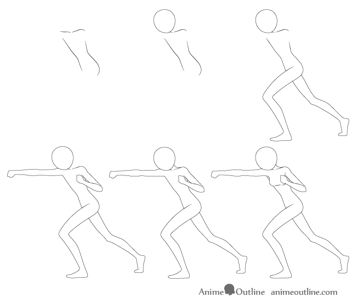 How to Draw ANIME POSES Anatomy Tutorial  Step by Step PUNCHING   YouTube