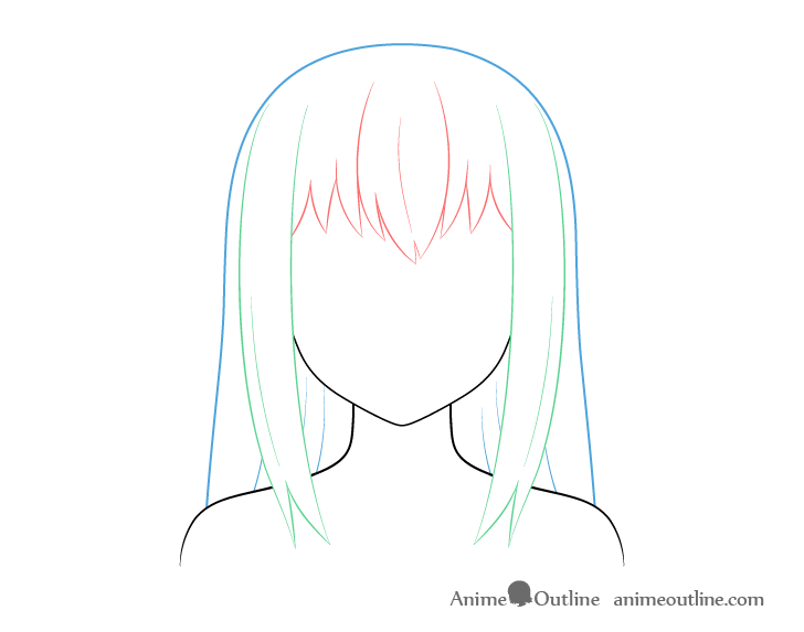 How to Draw Anime and Manga Hair - Female - AnimeOutline