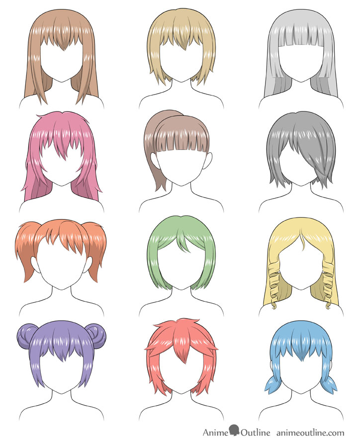 Anime Hair Drawing Lessons Step by Step Drawing