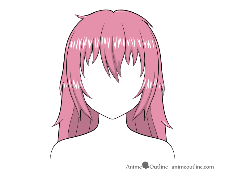 How to draw and color anime hair  Art Rocket