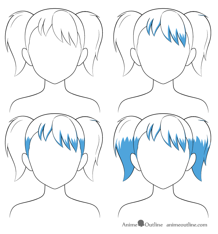 How to Shade Anime Hair Step by Step - AnimeOutline