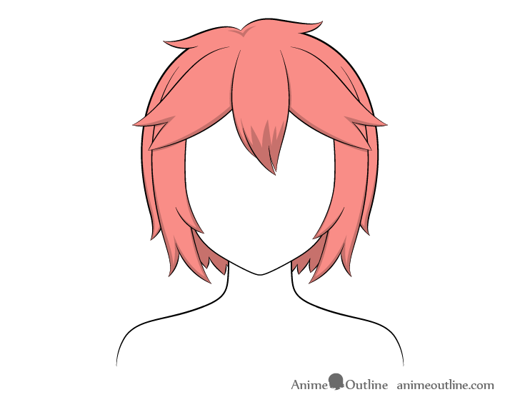 Anime girl with short messy white hair