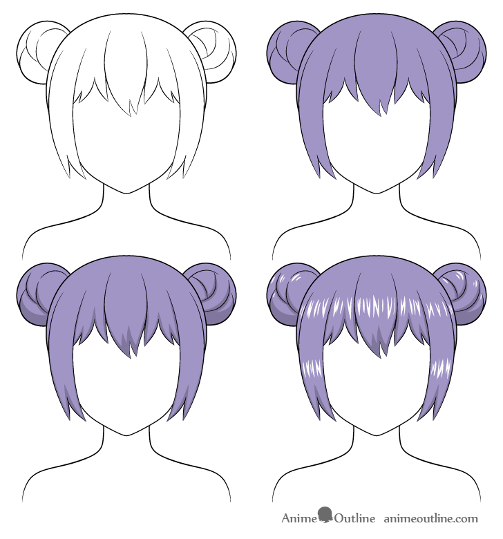 How to Draw Anime Hair for Girls and Women  Easy Step by Step Tutorial