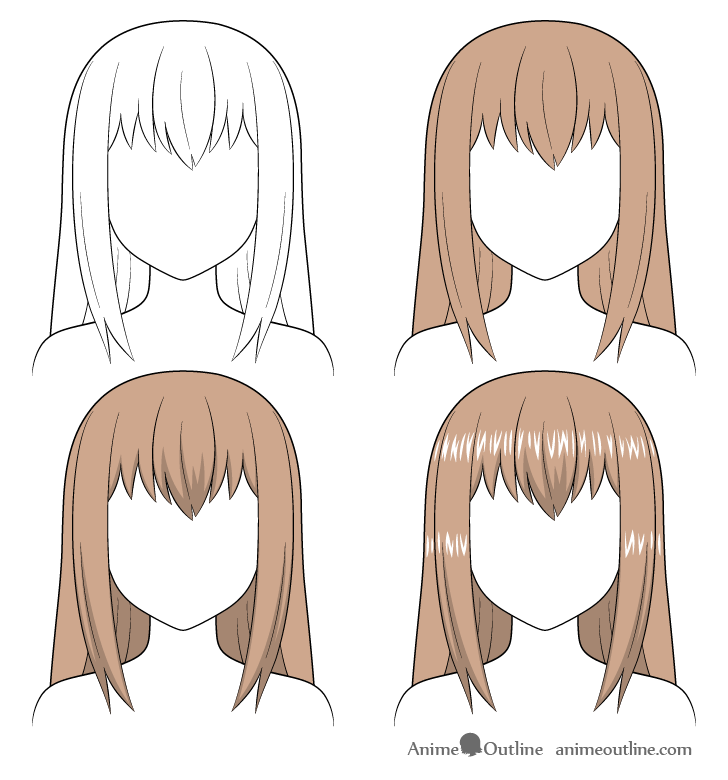 Featured image of post How To Shade Anime Hair Male Anime combed male hair drawing