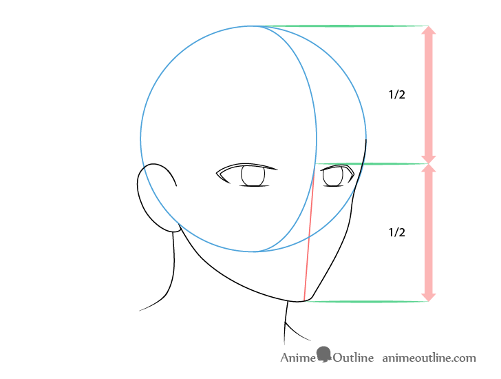 2 Ways to Draw an AnimeManga Face  Front and 34 Views   Improveyourdrawingscom