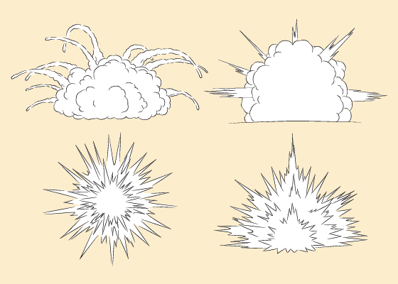 How To Draw Explosions Smoke Fire Step By Step Animeoutline