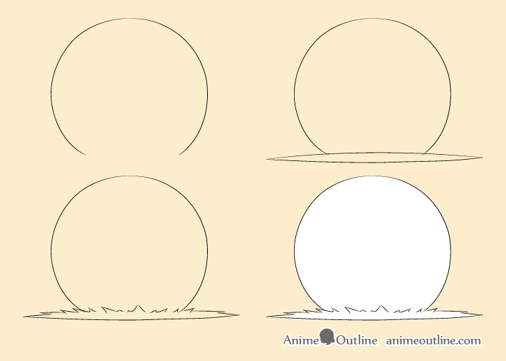 Huge explosion drawing step by step