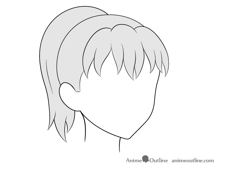 How to Draw a Manga Girl with Long Hair (3/4 View)