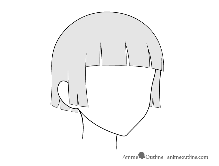 Anime Head and Face in 34 View Coloring Page  Easy Drawing Guides