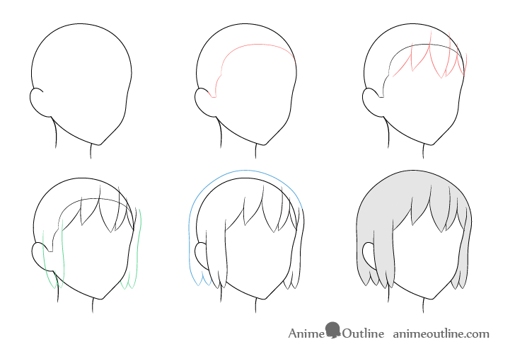 How do draw anime hairs properly 😭? : r/learntodraw