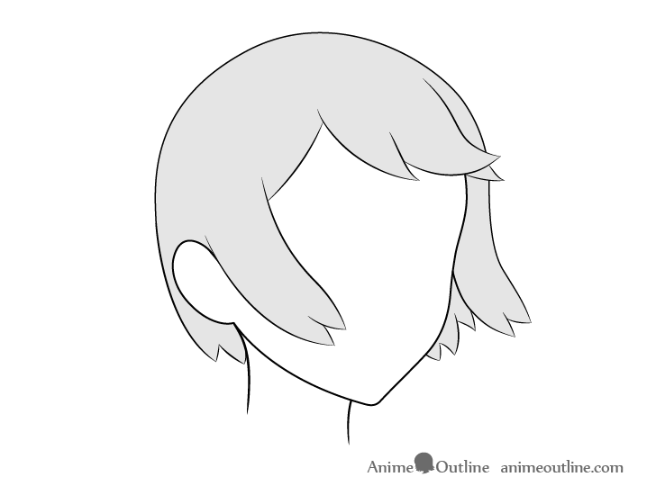 How to Draw a Manga Girl with Short Hair (3/4 View)