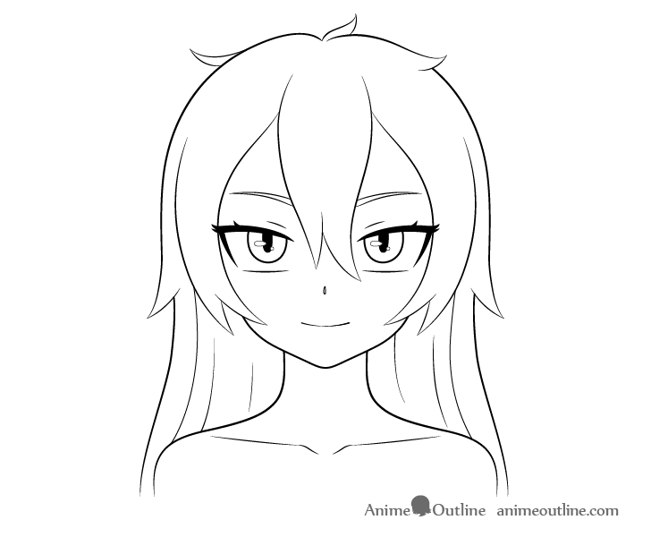 Anime vampire girl details drawing